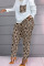Khaki Casual Print Patchwork Pocket O Neck Long Sleeve Two Pieces