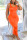 Orange Sexy Fashion Tight Sleeveless Dress