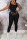 Black Sexy Solid Patchwork U Neck Regular Jumpsuits (Without Belt)