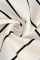 Cream White Casual Striped Print Split Joint Buckle Turndown Collar Shirt Dress Dresses
