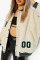 Apricot Fashion Casual Patchwork Embroidered O Neck Outerwear