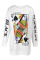 White Fashion Casual Print Basic O Neck Long Sleeve Plus Size Dresses