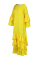 Yellow Fashion Casual Print Split Joint O Neck Long Sleeve Dresses