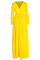 Yellow Sexy Fashion V-neck Long Sleeve Dress (Without Belt)