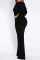 Red Fashion Casual Solid Basic O Neck Long Sleeve Two Pieces