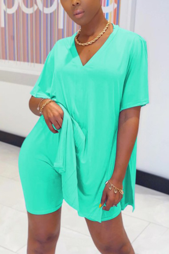 LakeBlue Casual Loose Short Sleeve Top Shorts Set