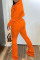Apricot Casual Solid Zipper Turndown Collar Long Sleeve Two Pieces