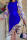 Blue Casual Elegant Print Split Joint Flounce Asymmetrical Irregular Dress Dresses
