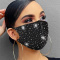 Black Fashion Casual Patchwork Hot Drill Mask