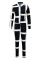 Black and white Casual Striped Two Piece Suits Print pencil Long Sleeve