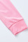 Pink Casual Embroidered Hooded Collar Two Pieces