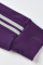 Purple Fashion Casual Striped Split Joint Zipper Collar Plus Size Two Pieces