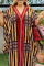 Tangerine Casual Print Patchwork V Neck Printed Dress Plus Size Dresses