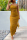 Yellow Fashion Sexy Solid Backless Fold One Shoulder Sleeveless Dress Dresses