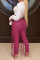 Khaki Fashion Casual Solid Tassel Split Joint Regular High Waist Pencil Trousers