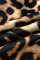 Black Fashion Leopard Camouflage Print Split Joint POLO collar Asymmetrical Dresses