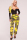 Yellow Zipper Fly Button Fly Mid Metal Zippered pencil Pants Pants