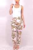 Pink Zipper Fly Button Fly Mid Metal Zippered pencil Pants Pants