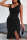 Black Sexy Solid Split Joint Flounce Fold Asymmetrical V Neck Irregular Dress Dresses
