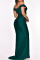Green Elegant Solid Patchwork Slit Fold V Neck Evening Dress Dresses