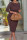 Brown Fashion Casual Solid Fold O Neck Long Sleeve Pencil Dresses