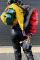 Multi-color Casual Street Print Split Joint Buckle Outerwear