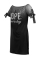 Black Fashion Casual Print Bandage Off the Shoulder Short Sleeve Dress Dresses