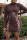 Coffee Fashion Sexy Solid Hollowed Out Frenulum Half A Turtleneck Long Sleeve Dresses