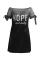 Black Fashion Casual Print Bandage Off the Shoulder Short Sleeve Dress Dresses