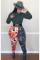 Camouflage Button Fly Sleeveless Mid camouflage Patchwork pencil Pants Pants