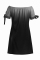 Black Fashion Casual Print Bandage Off the Shoulder Short Sleeve Dress Dresses