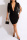 Black Fashion Sexy Solid Tassel Patchwork V Neck Sleeveless Dress