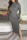 Grey Casual Solid Patchwork Slit Turtleneck Straight Dresses