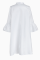White Casual Solid Flounce O Neck Cake Skirt Dresses
