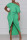 Green Fashion Casual Solid Patchwork O Neck Irregular Dress