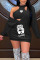Black Casual Print Patchwork V Neck Long Sleeve Two Pieces