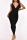 Black Sexy Solid Split Joint Frenulum Fold Asymmetrical One Step Skirt Dresses