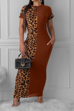 Leopard Print Fashion Leopard Print Tight-Fitting Hip Dress