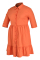 Orange Fashion Casual Plus Size Solid Basic Turndown Collar A Line Dresses