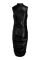 Black Fashion Casual Solid Basic Half A Turtleneck Sleeveless Dress