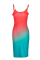 Purplish Blue Sexy Casual Gradual Change Print Backless Spaghetti Strap Sleeveless Dress