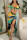 Green Fashion Sexy Draw String Backless Off the Shoulder Short Sleeve Two Pieces