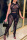 Black Fashion Sexy Patchwork Tear Strap Design O Neck Sleeveless Two Pieces