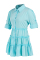 Sky Blue Fashion Casual Solid Turndown Collar Shirt Dress