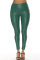 Ink Green Fashion Casual Solid Basic Skinny High Waist Pencil Trousers