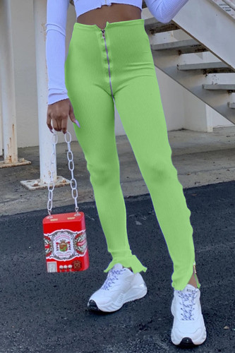 Green Fashion Casual Stitching Sports Trousers