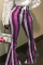 Purple Euramerican Striped Pants