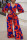 RedBlue Fashion Sexy Printed V-neck Jumpsuit