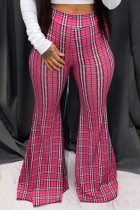 Pink Fashion Casual Printed Bell Bottoms