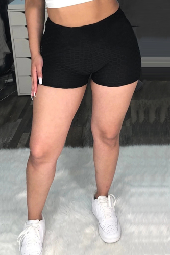 Black Fashion Casual Skinny Sports Shorts